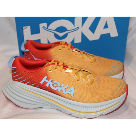 NIB‎ Hoka One One Men\'s Bondi X Running Athletic Sneakers FAYN ORANGE SZ 9.5 NIB main image 8